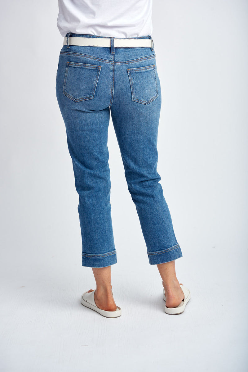 Denim Cropped Jean Light Blue