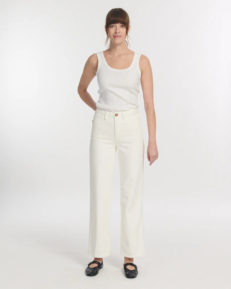 Large right jeans swann white