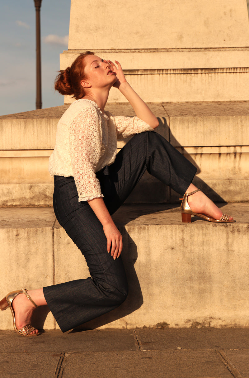 Jean taille haute femme Misha – Denim bio, made in France - Élégance minimaliste à la parisienne