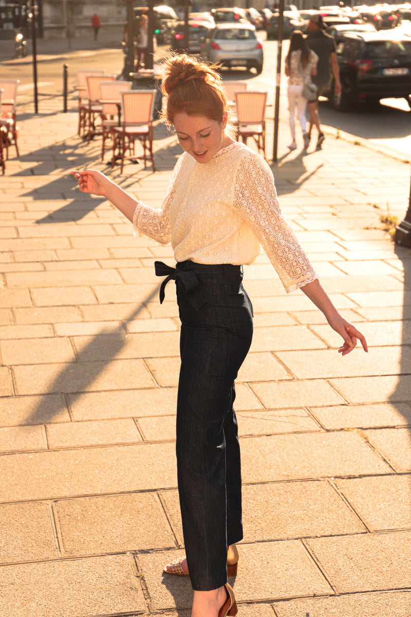 Jean taille haute femme Misha – Denim bio, made in France - Élégance minimaliste à la parisienne