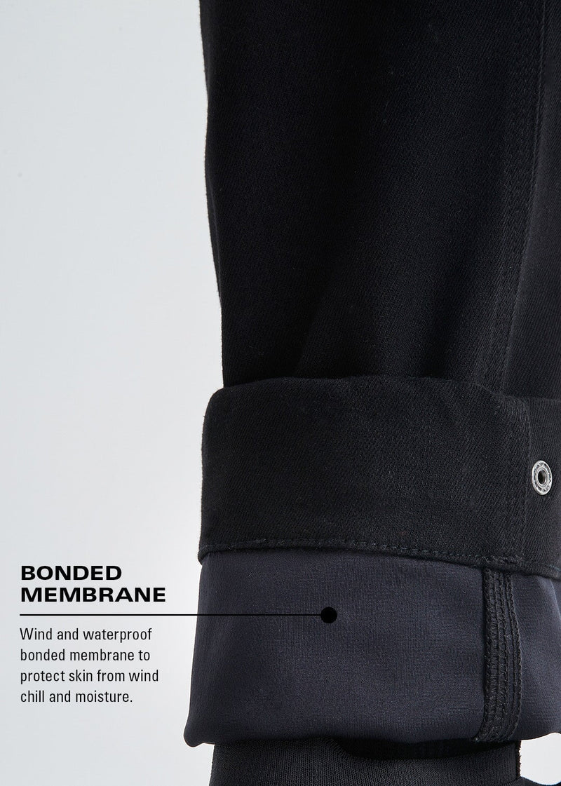 All-Weather Denim High Rise Barrel Pant - Black