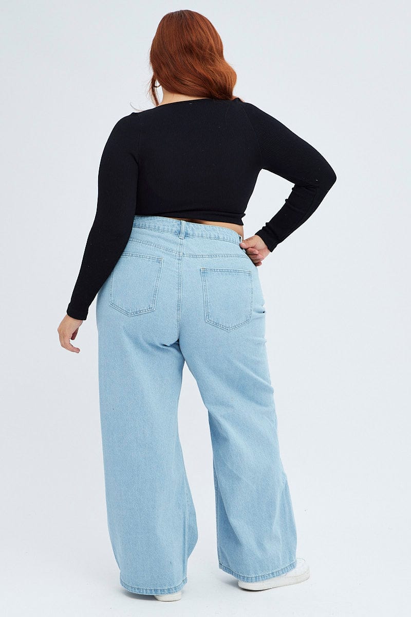 Denim Baggy Denim Jeans High Rise