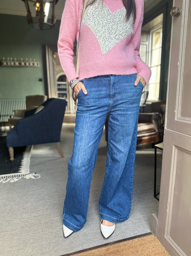 Harper Wide Leg Jean Denim