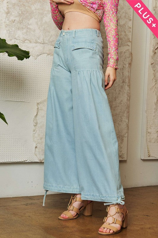 Balloon Bottom Denim Jeans