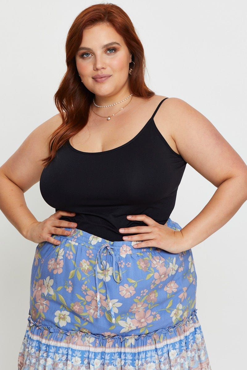 Black Singlet Top Seamless