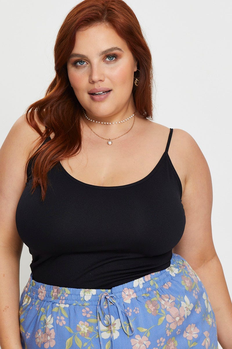 Black Singlet Top Seamless