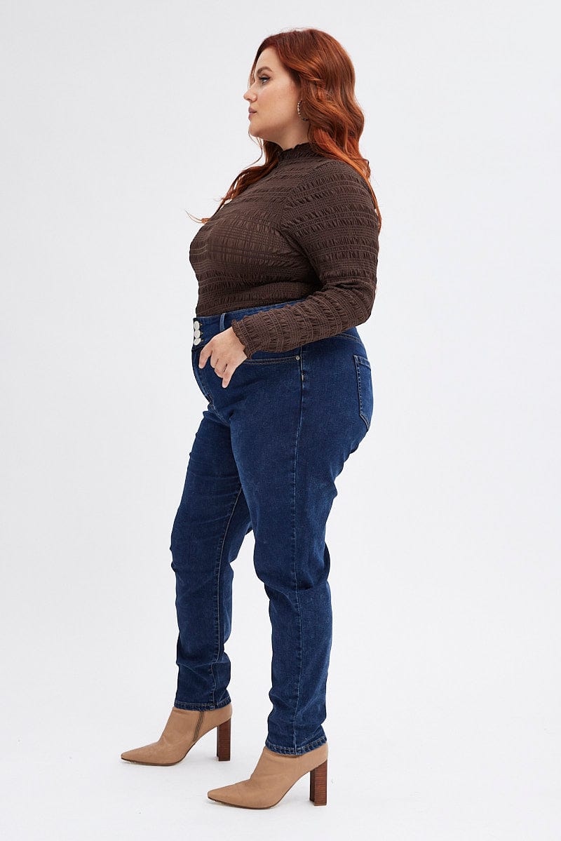 Denim Skinny Denim Jeans High Rise