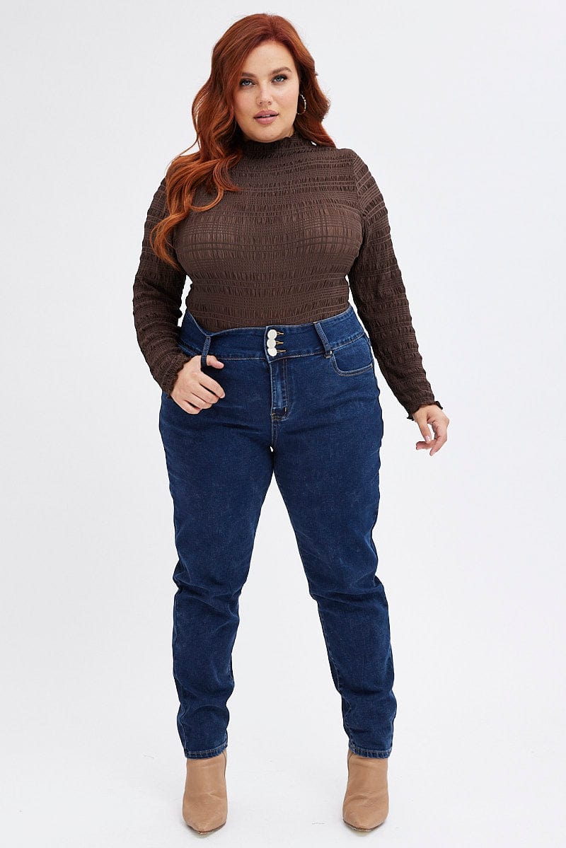 Denim Skinny Denim Jeans High Rise