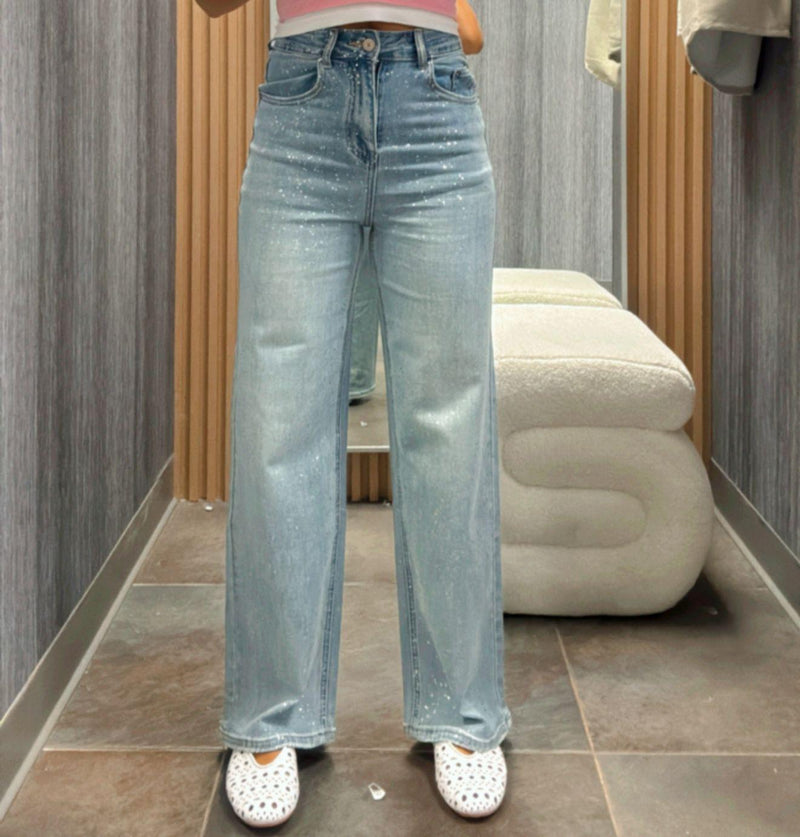8980 High rise stretch denim pants