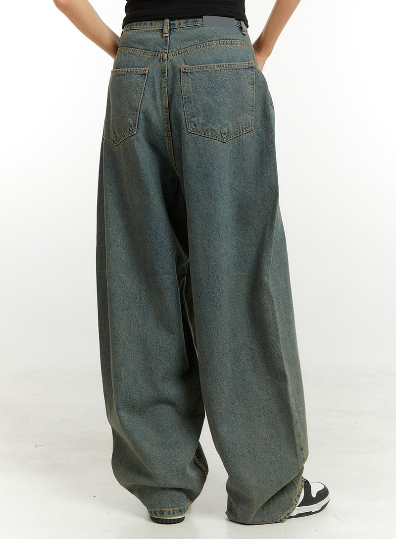Denim Washed Baggy Jeans CU424