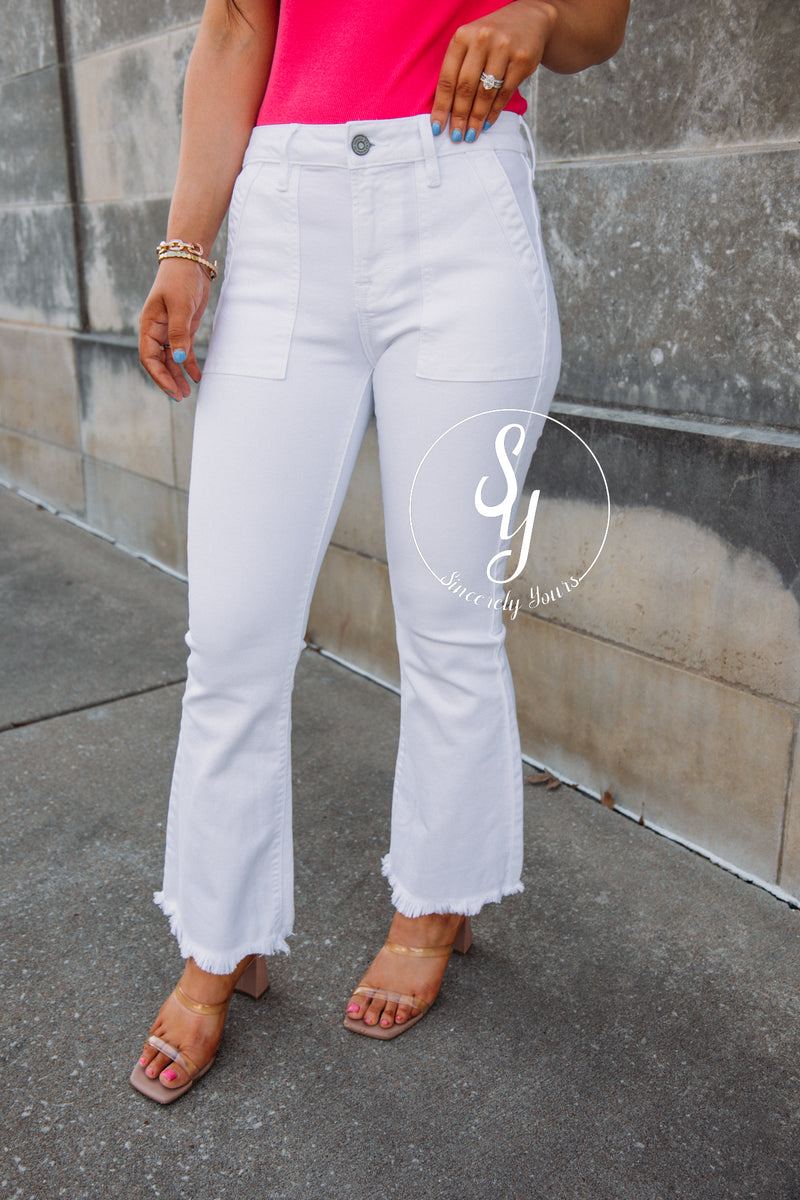 Hidden:  Happi Cargo Denim - White
