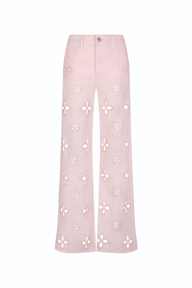 Kaia Pearl High Rise Jean - Blush