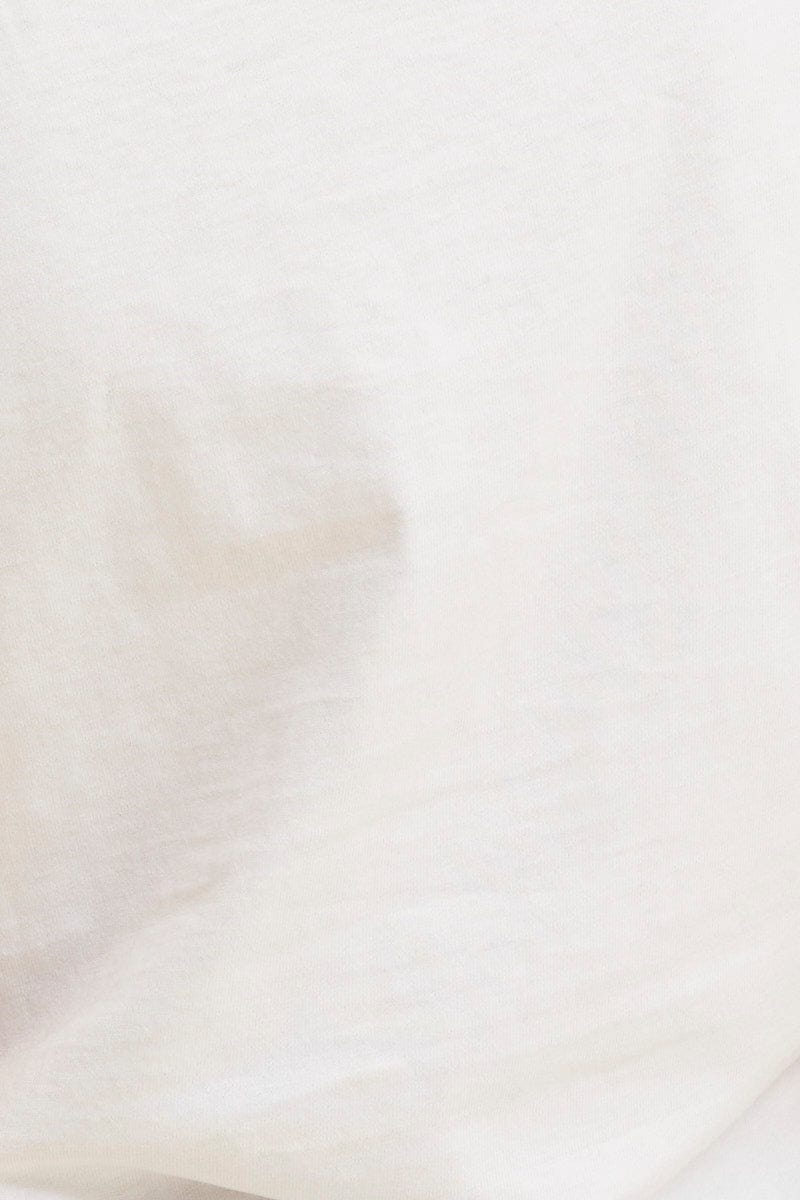 White V Neck T-Shirt Cotton Regular Fit Cotton