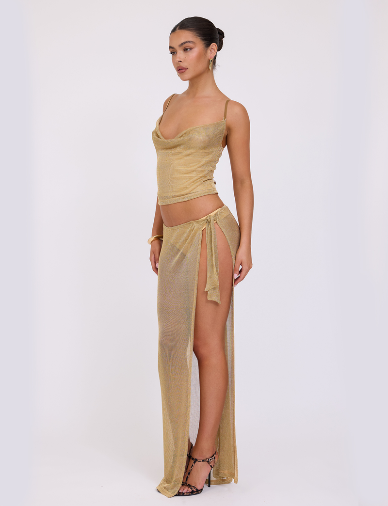 WYNNE SKIRT - GOLD
