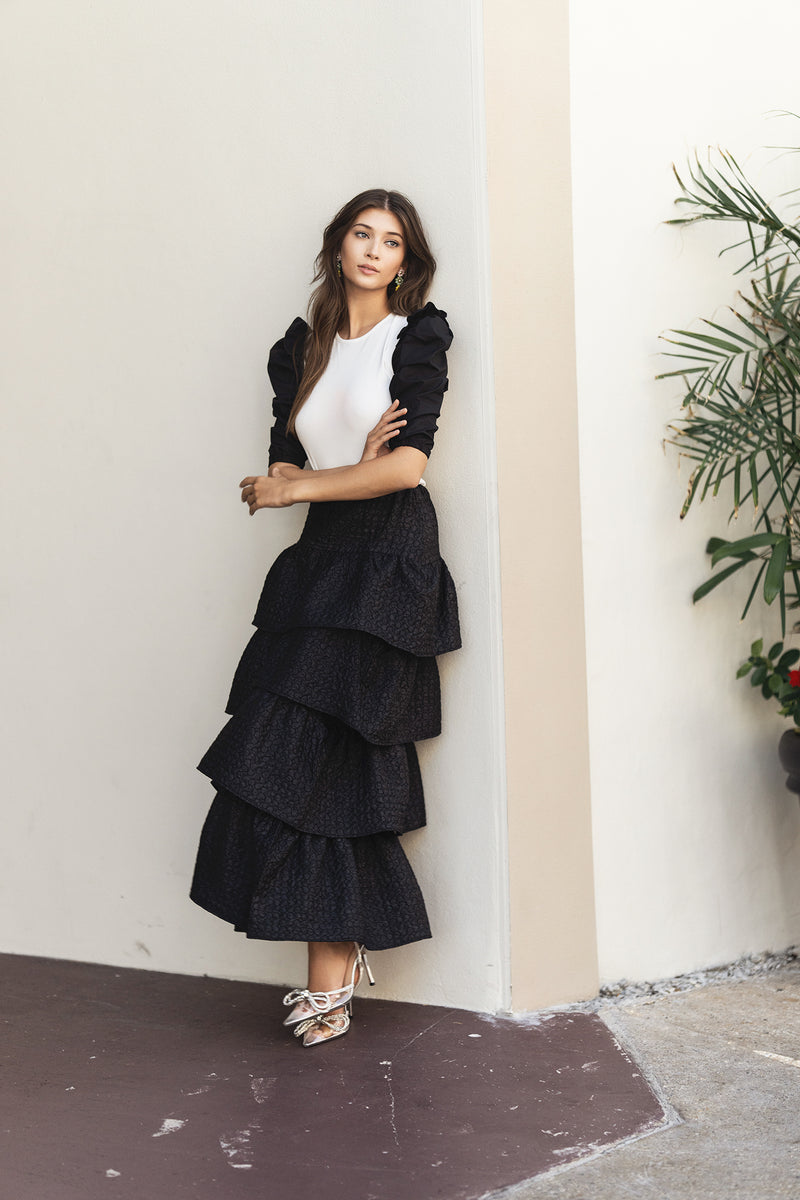 Textured Layered Skirt