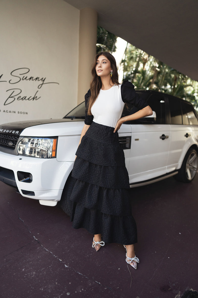 Textured Layered Skirt