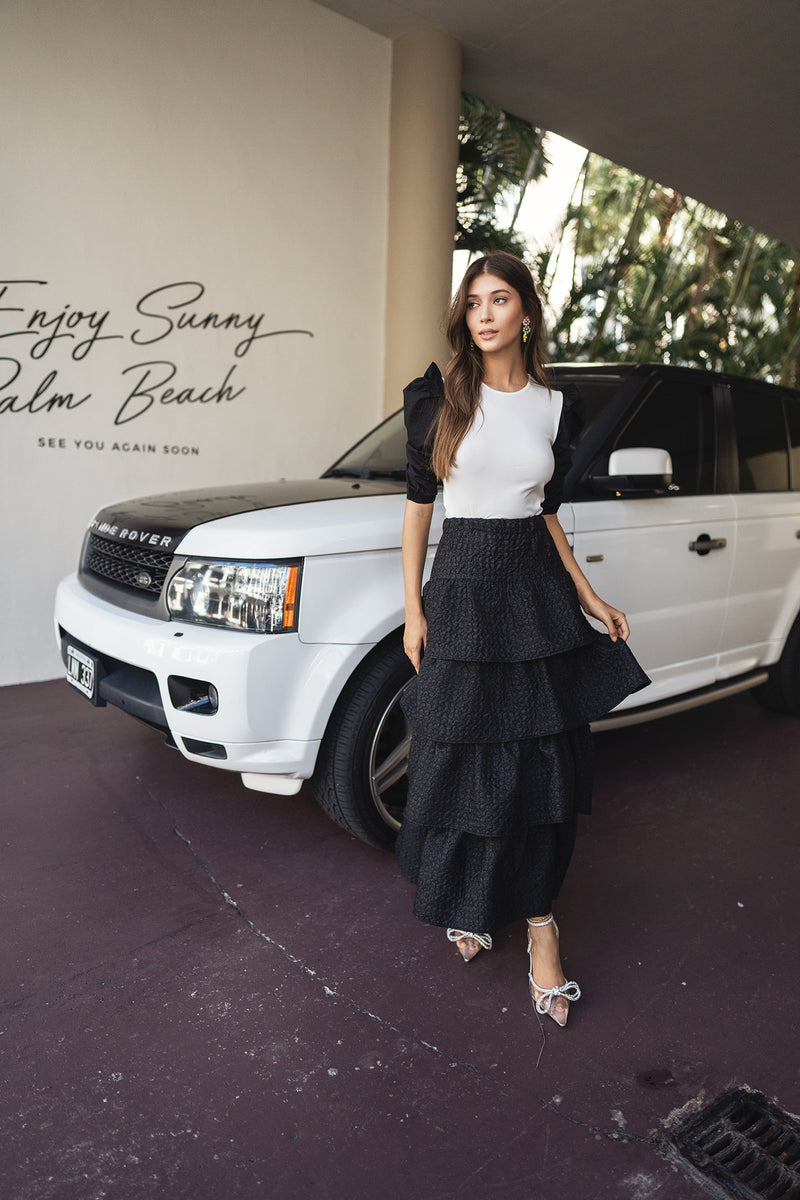 Textured Layered Skirt