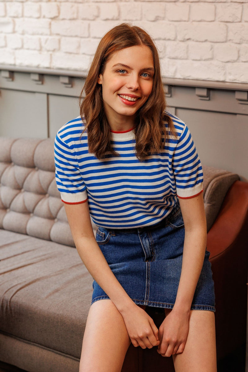 Denim Skirt in Indigo