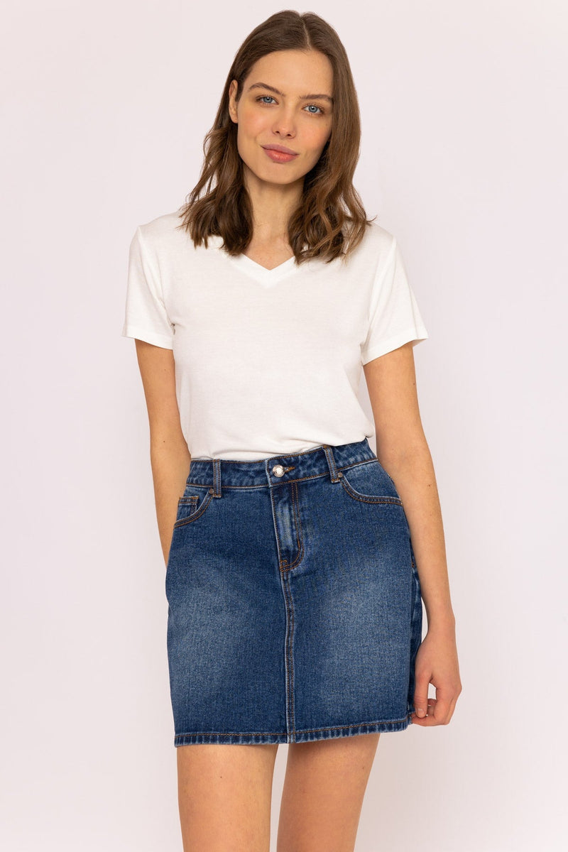 Denim Skirt in Indigo