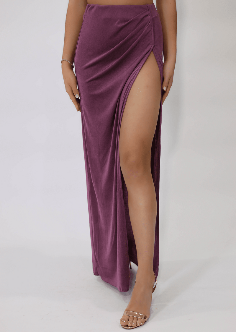 Blanche Maxi High Split Skirt