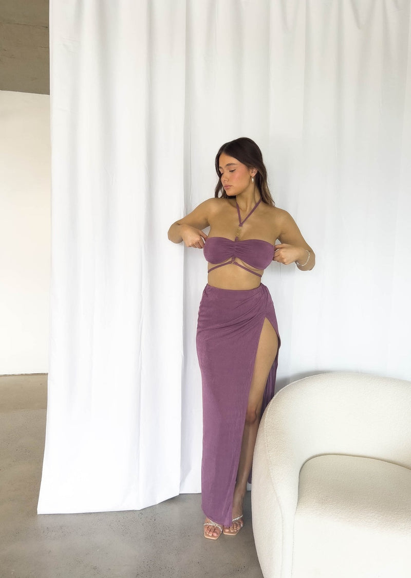 Blanche Maxi High Split Skirt