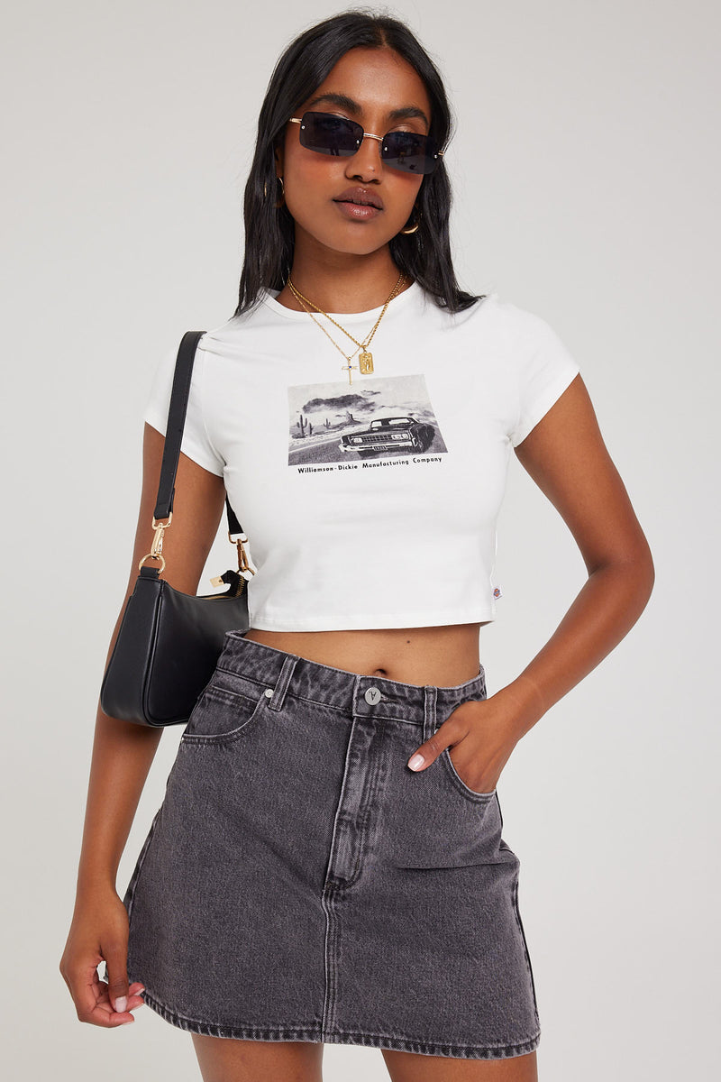 Abrand ALINE SKIRT RICKI WASHED BLACK