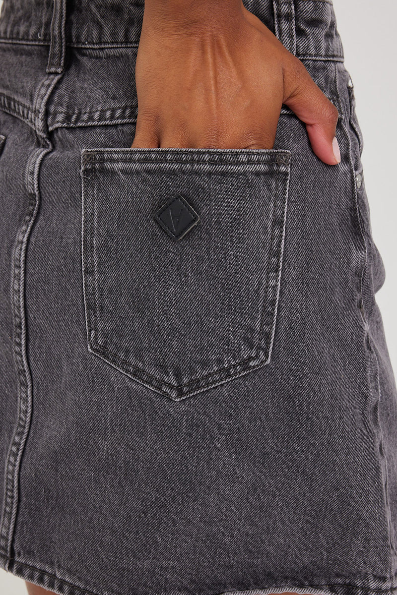 Abrand ALINE SKIRT RICKI WASHED BLACK