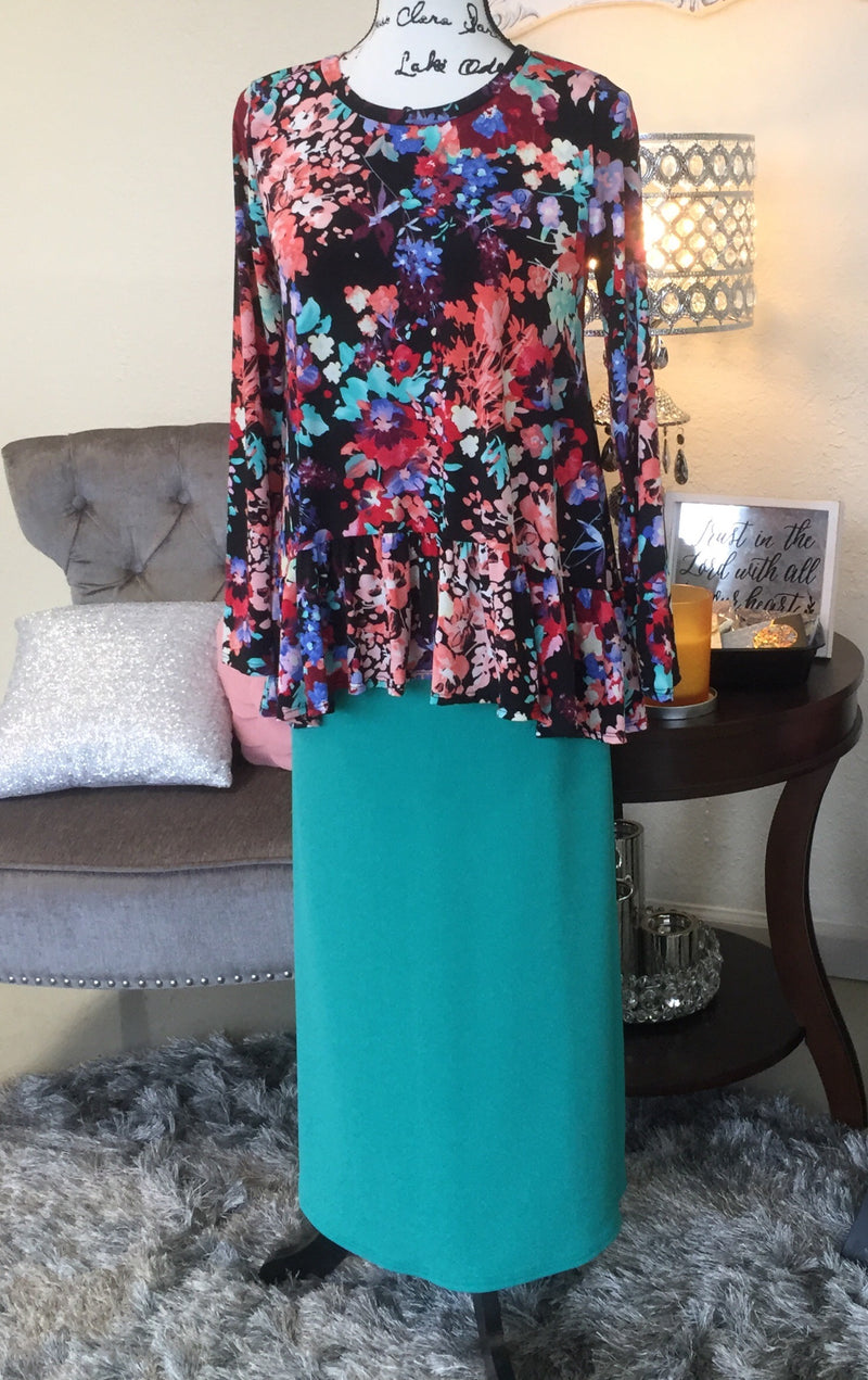 Jade Liverpool Straight Skirt