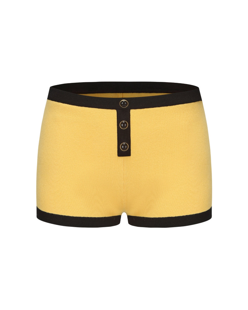 Eliza Knit Shorts (Yellow)