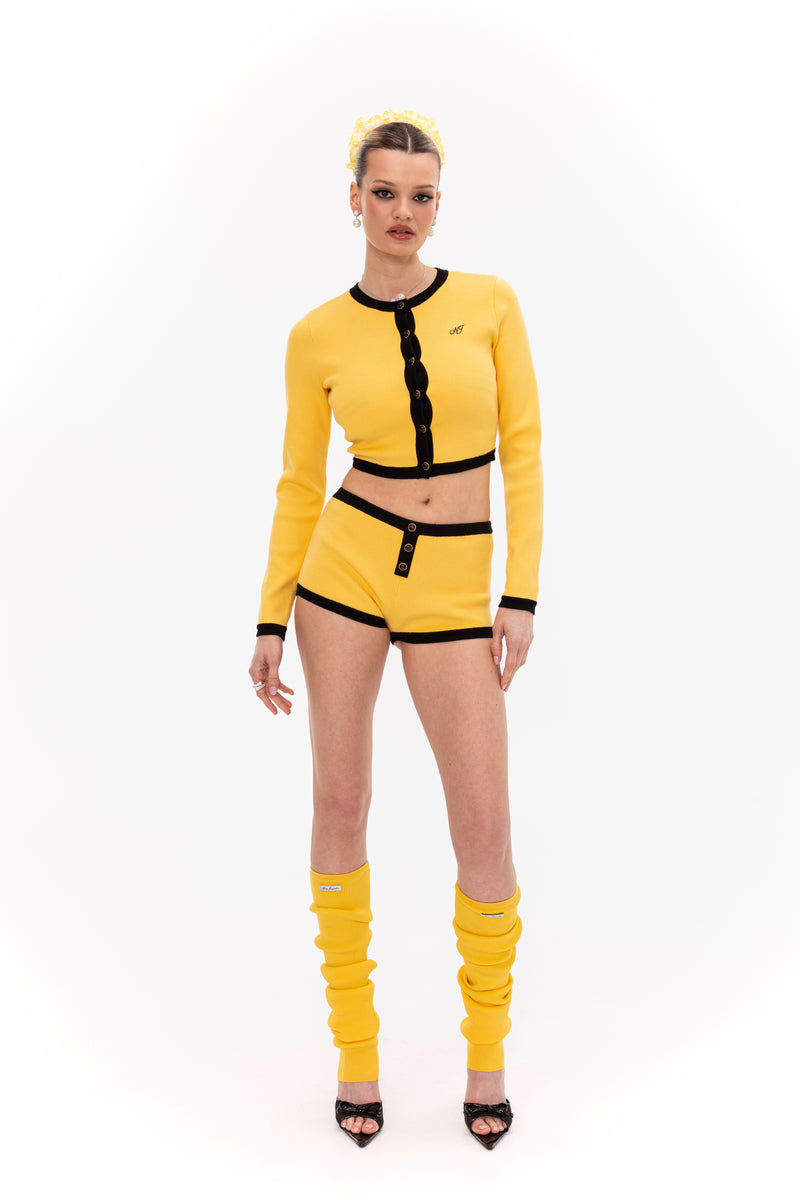 Eliza Knit Shorts (Yellow)