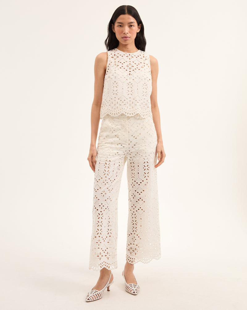 Kemper Cotton Eyelet Pant