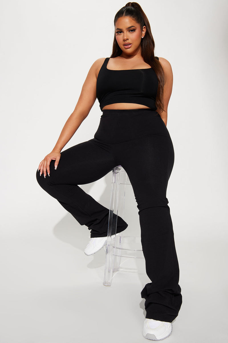 Tall Adriana Flare Pant - Black