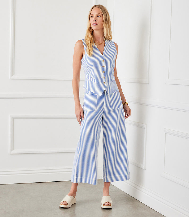 Stripe Cropped Pants