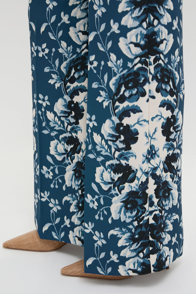 Indigo Reflection Drapey Twill Erin Pants