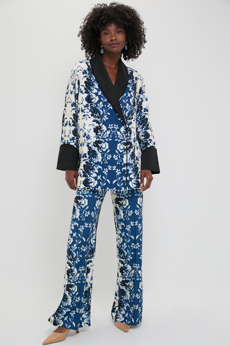 Indigo Reflection Drapey Twill Erin Pants