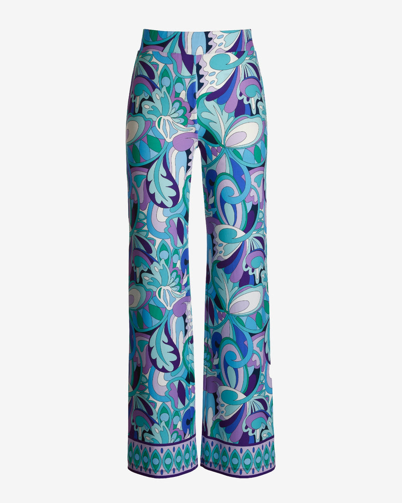 Malibu Print Wide Leg Pant Maldives Abstract