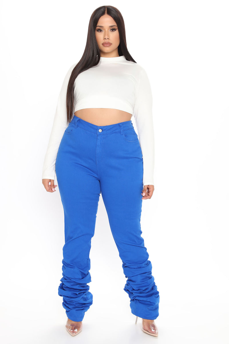 Melanie Long Sleeve Mock Neck Crop Top - Ivory