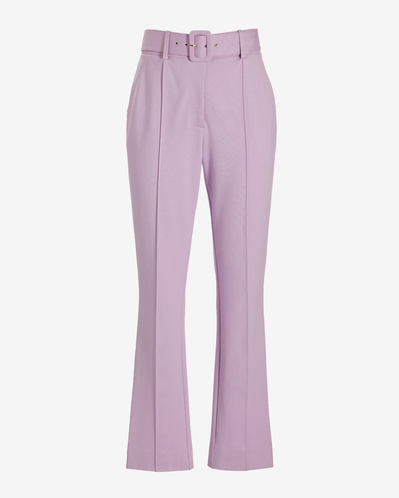 Newport Belted Ponte Straight Leg Pant Sand Verbena