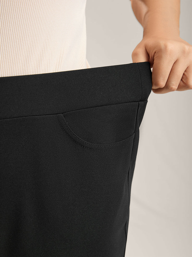 Scalloped Laser Cut Bootcut Pants