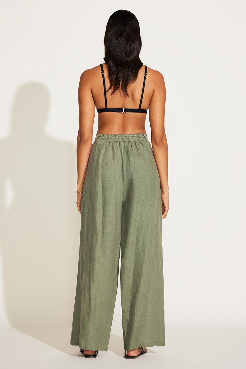 The Getaway Pant - Agave EcoLinen
