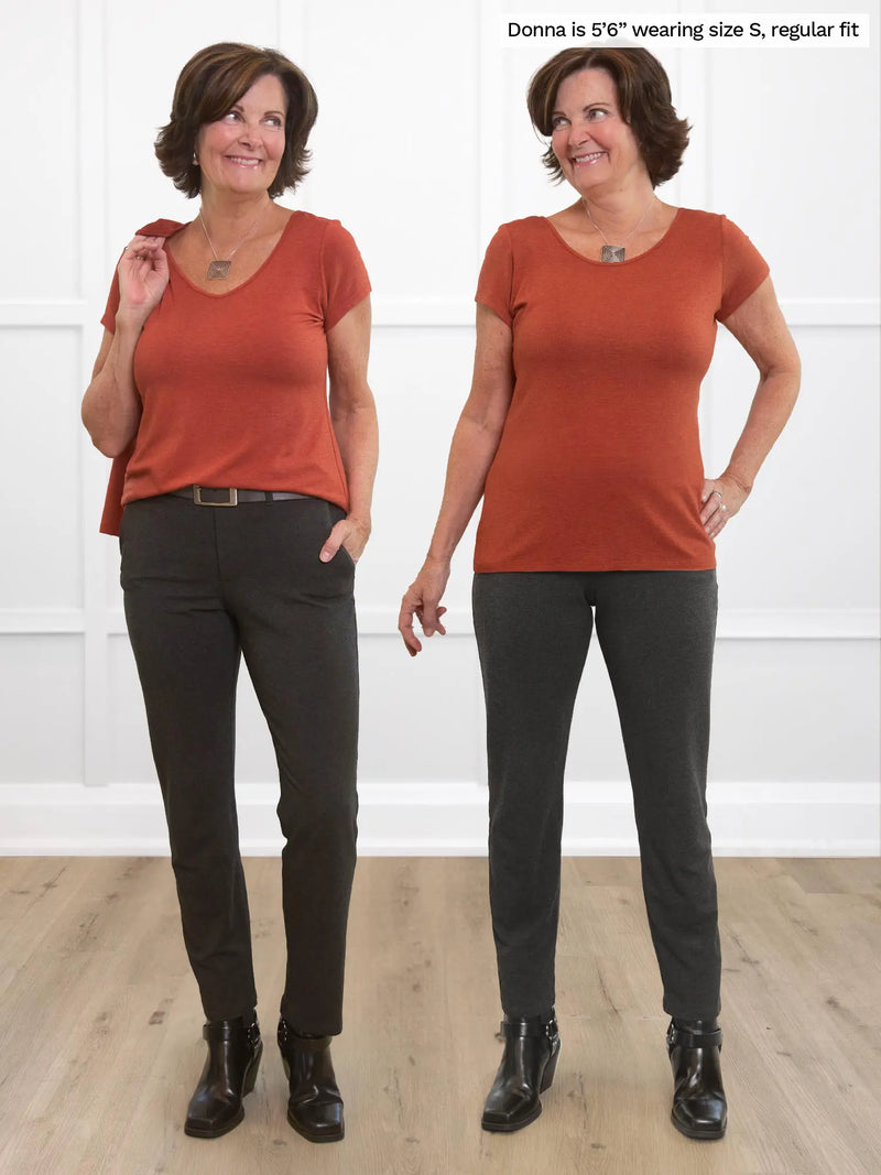 Asia mid-rise slim pant - FALL COLOURS