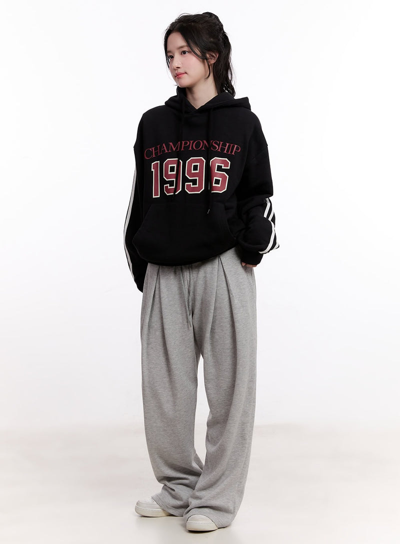 Adjustable Pintuck Wide-Fit Sweatpants CM526