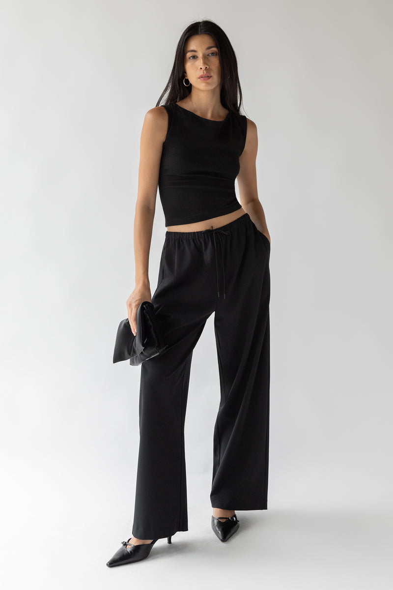 ELASTIC WAIST DRESS PANT