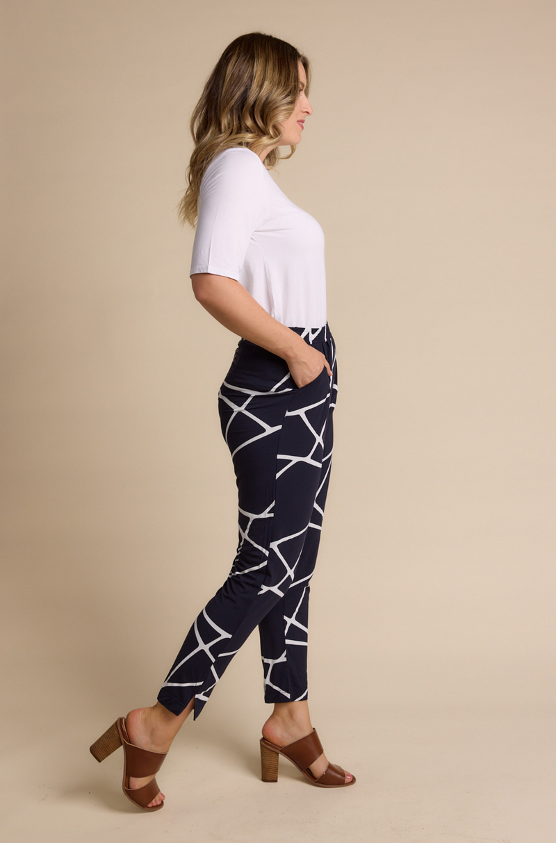 Breeze Pant - Navy Marble