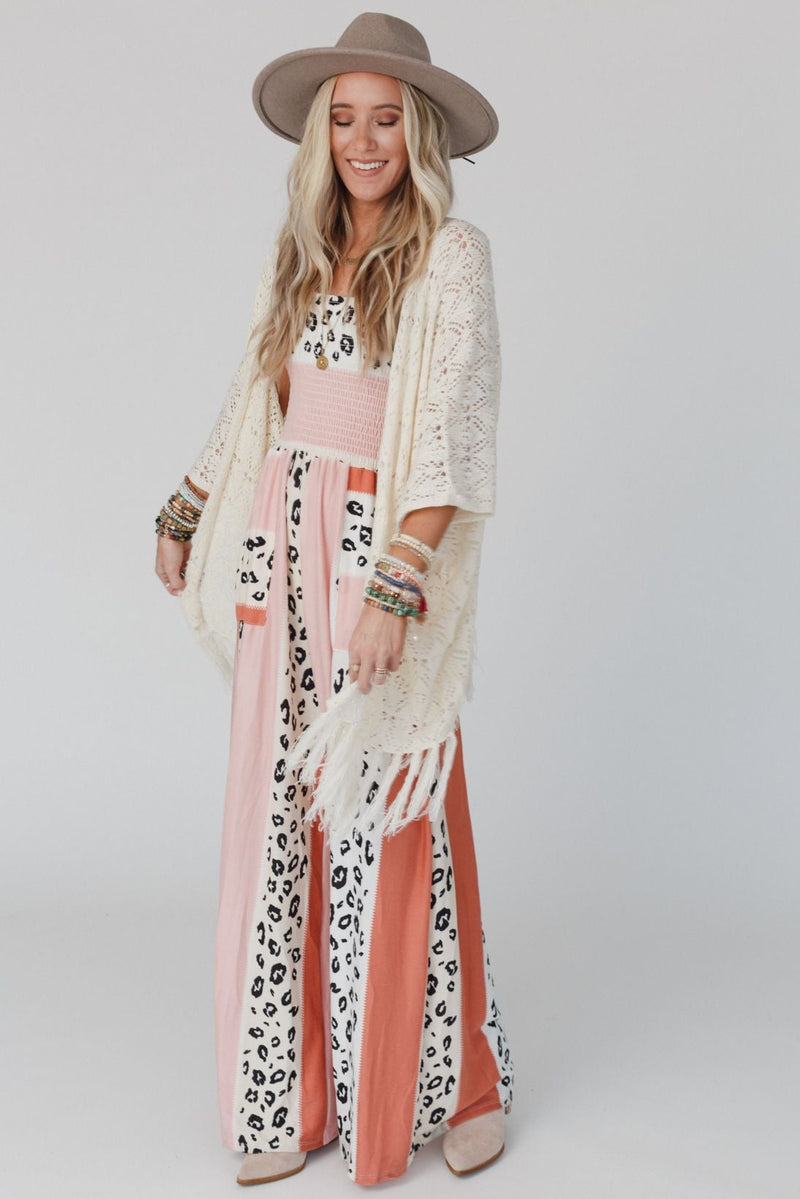 Serendipity Animal Print Jumpsuit - Coral