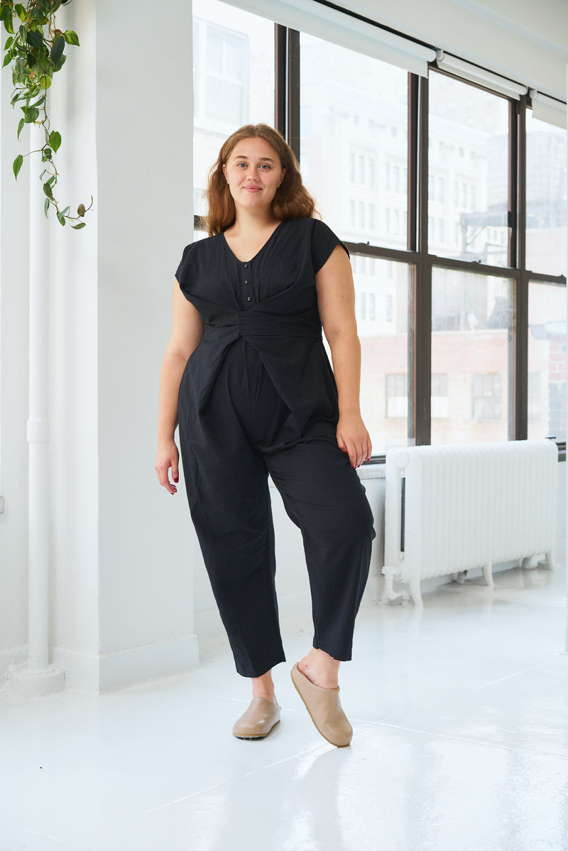 VENUS WRAP JUMPER | BLACK WASHED