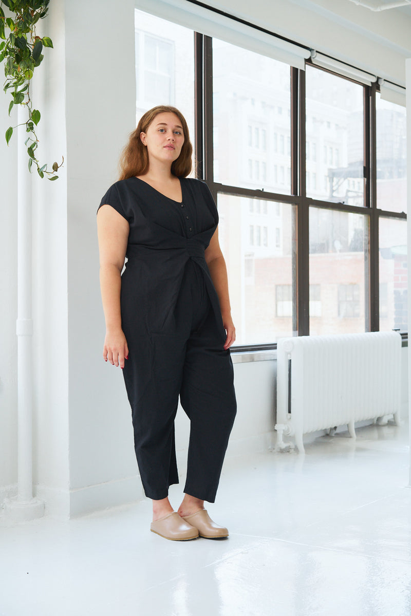 VENUS WRAP JUMPER | BLACK WASHED