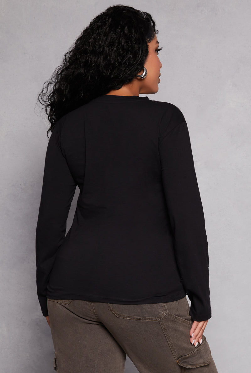 Plus Size Long Sleeve Crew Neck Tee
