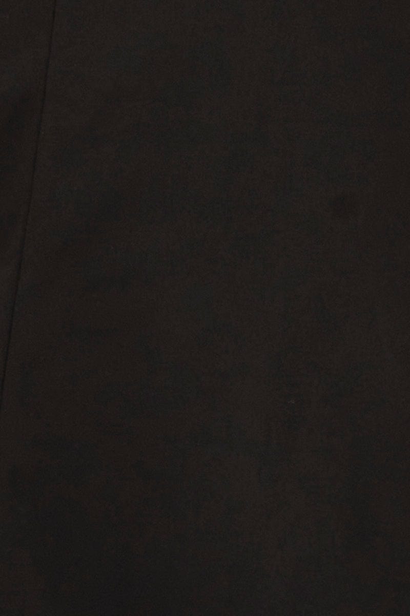 Black Crop Top Scarf Tie Back Ponte