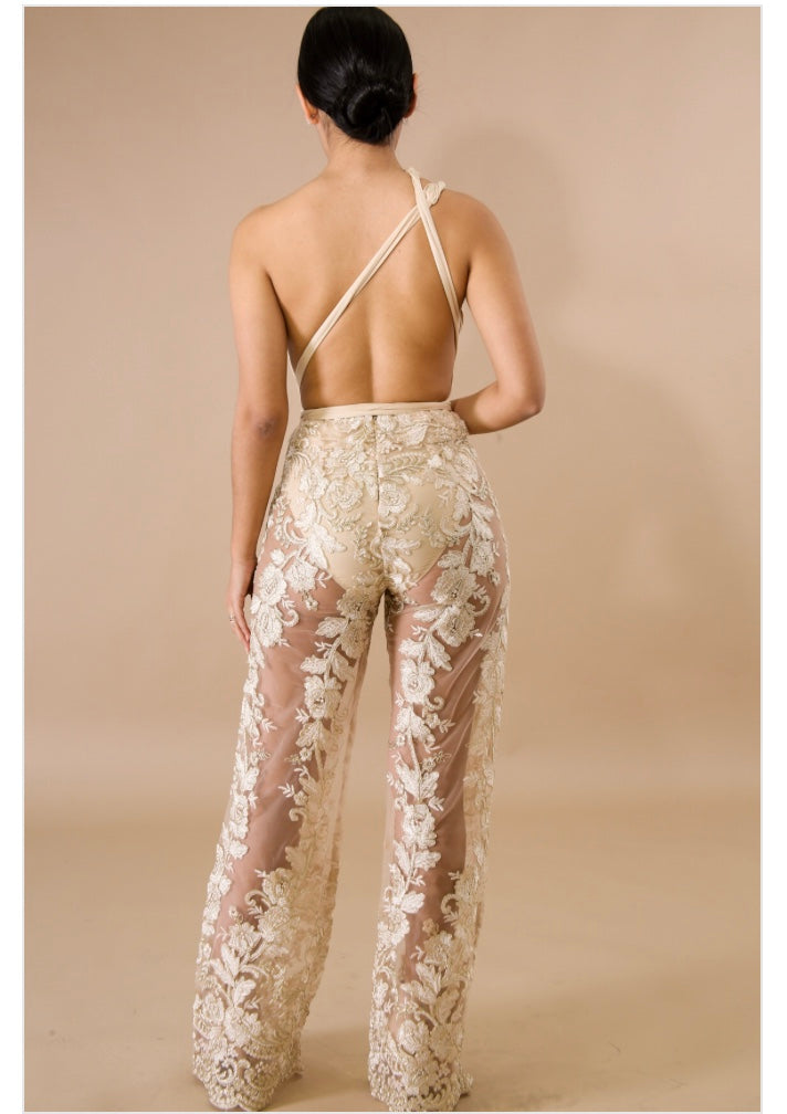 Crochet Wrap Jumpsuit